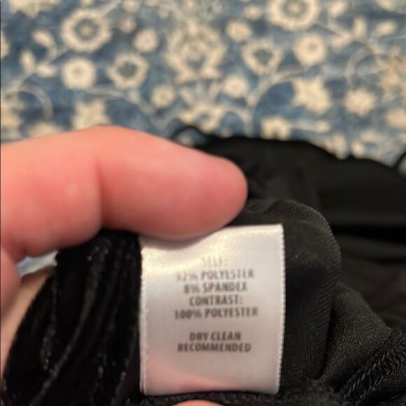 Bailey 44 Black Princess Velvet Ruffle Front Petite Dress Event Party Formal - Picture 15 of 16